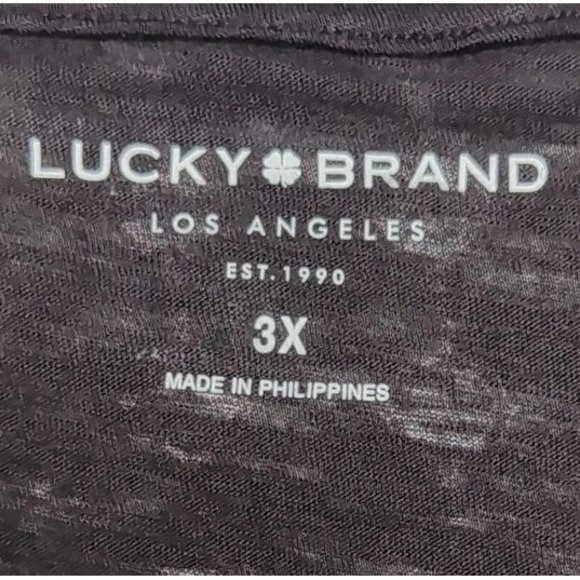 Lucky Brand Knit Top Womens Plus Size 3X Black Print Cap Sleeves‎ Boho NEW NWT - Picture 6 of 14